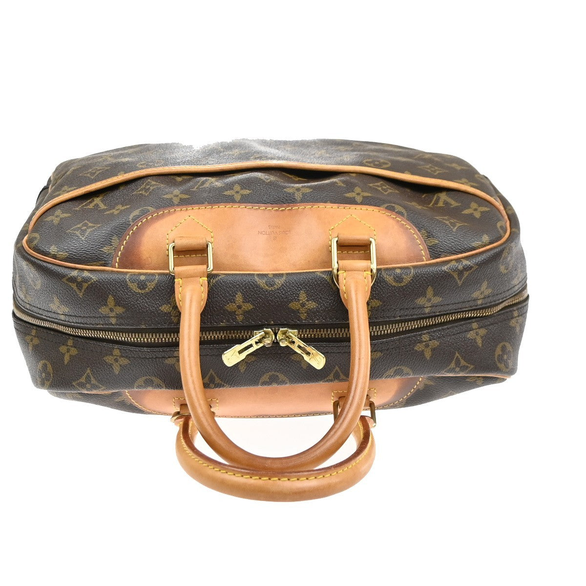 LOUIS VUITTON LV Logo Deauville Hand Bag Monogram Leather Brown M47270 82MA639