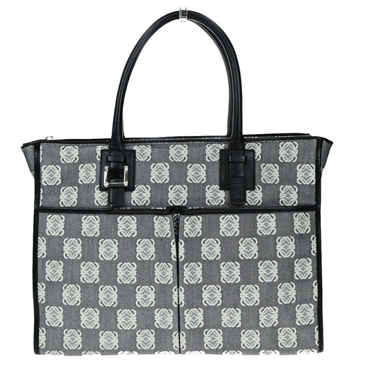 LOEWE Logo Anagram Shoulder Hand Bad Canvas Leather Black SHW Spain 30YG579