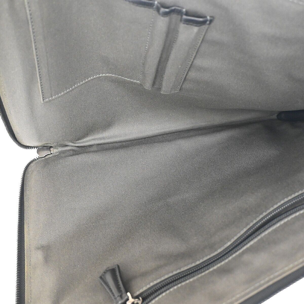 BERLUTI Lift Calligraphy 2Way Briefcase Clutch Hand Bag Leather Brown BK 44RH278