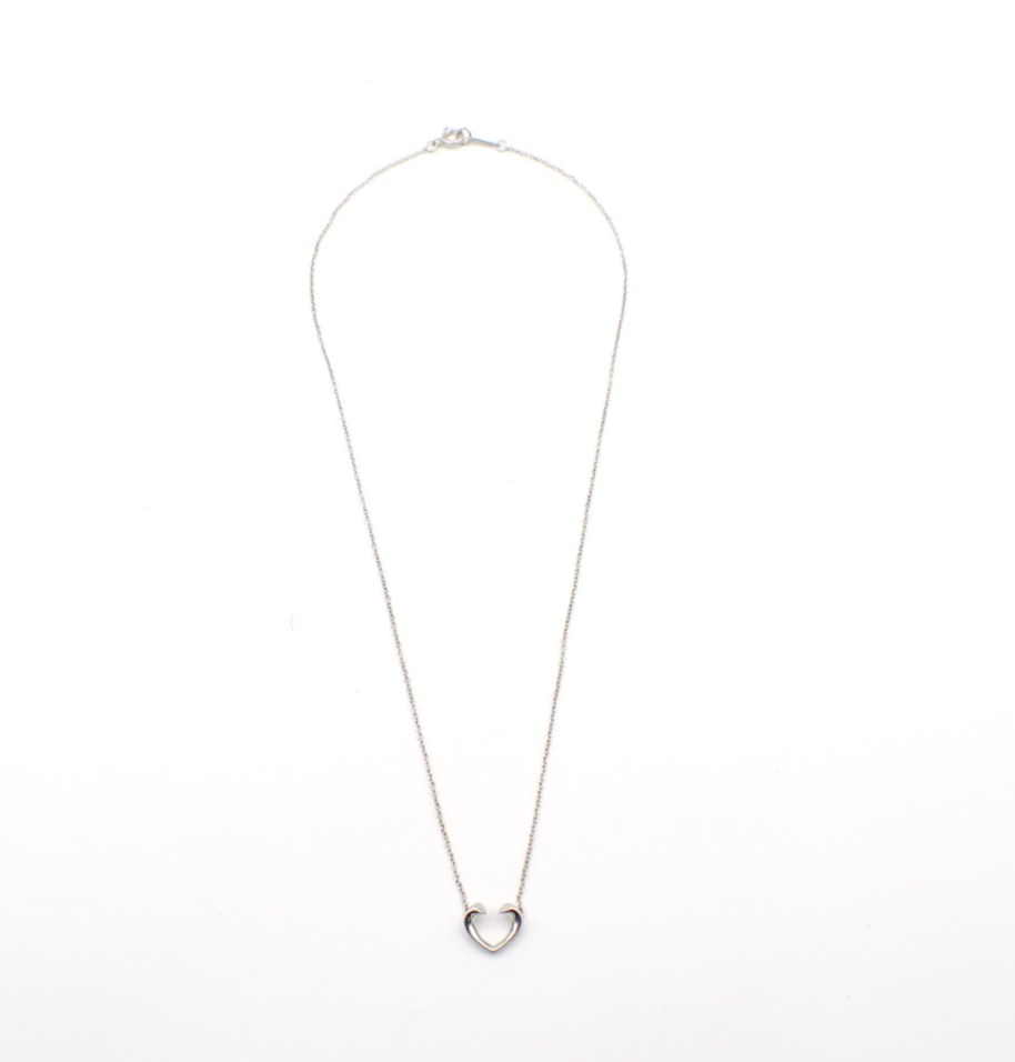 TIFFANY & CO. Paloma Picasso Tenderness Heart Necklace Silver AG 925 05CA436
