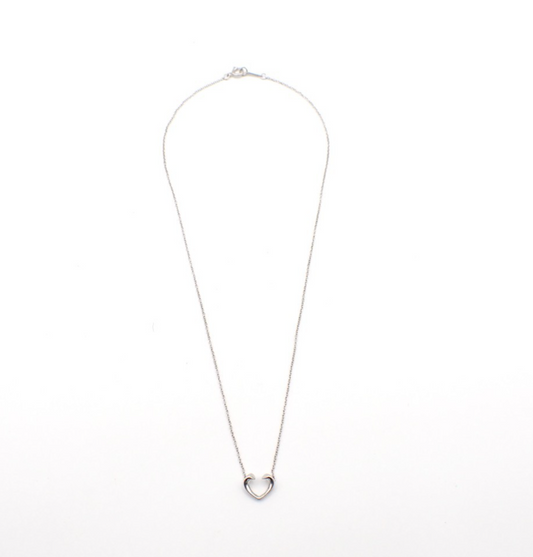 TIFFANY & CO. Paloma Picasso Tenderness Heart Necklace Silver AG 925 05CA436