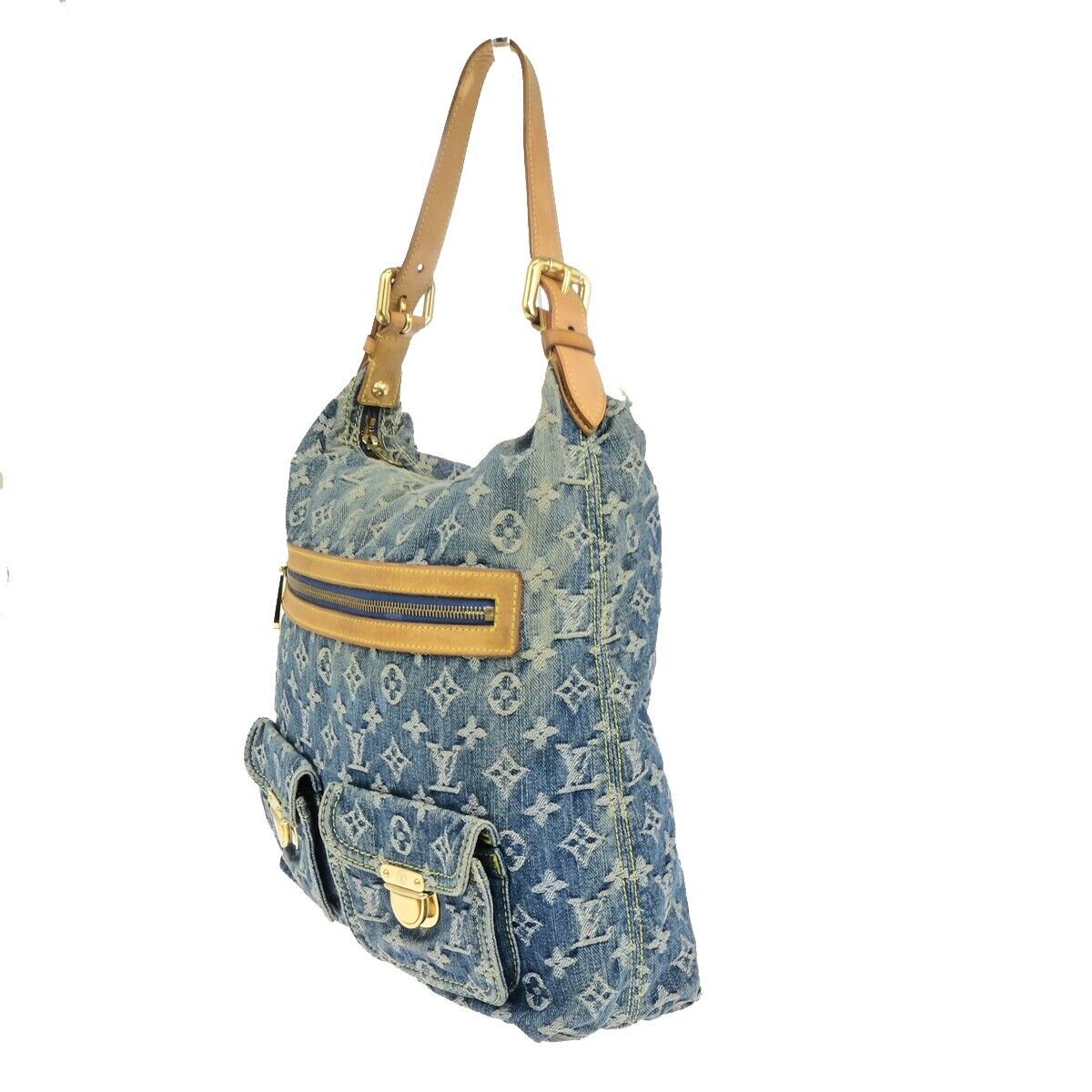 LOUIS VUITTON Buggy GM Shoulder Bag Monogram Denim Leather Blue M95048 25SJ587