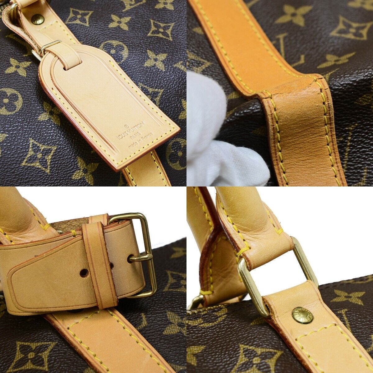 LOUIS VUITTON Keepall 55 Travel Hand Bag Monogram Leather Brown M41424 29EB851