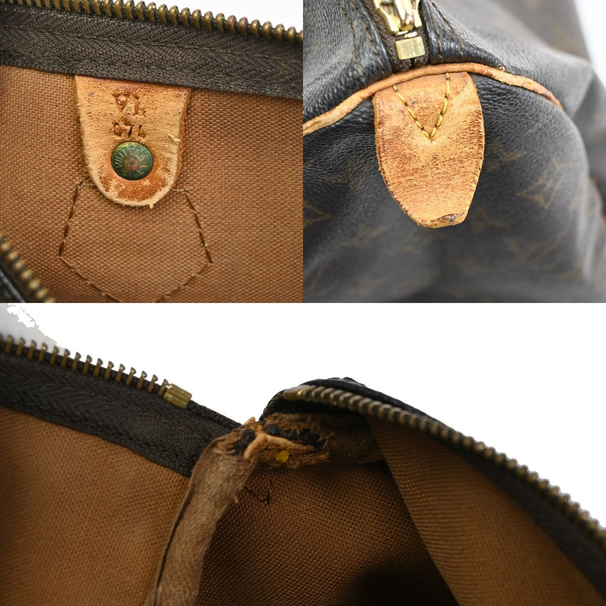LOUIS VUITTON Speedy 35 Travel Hand Bag Monogram Leather Brown M41524 64TA279