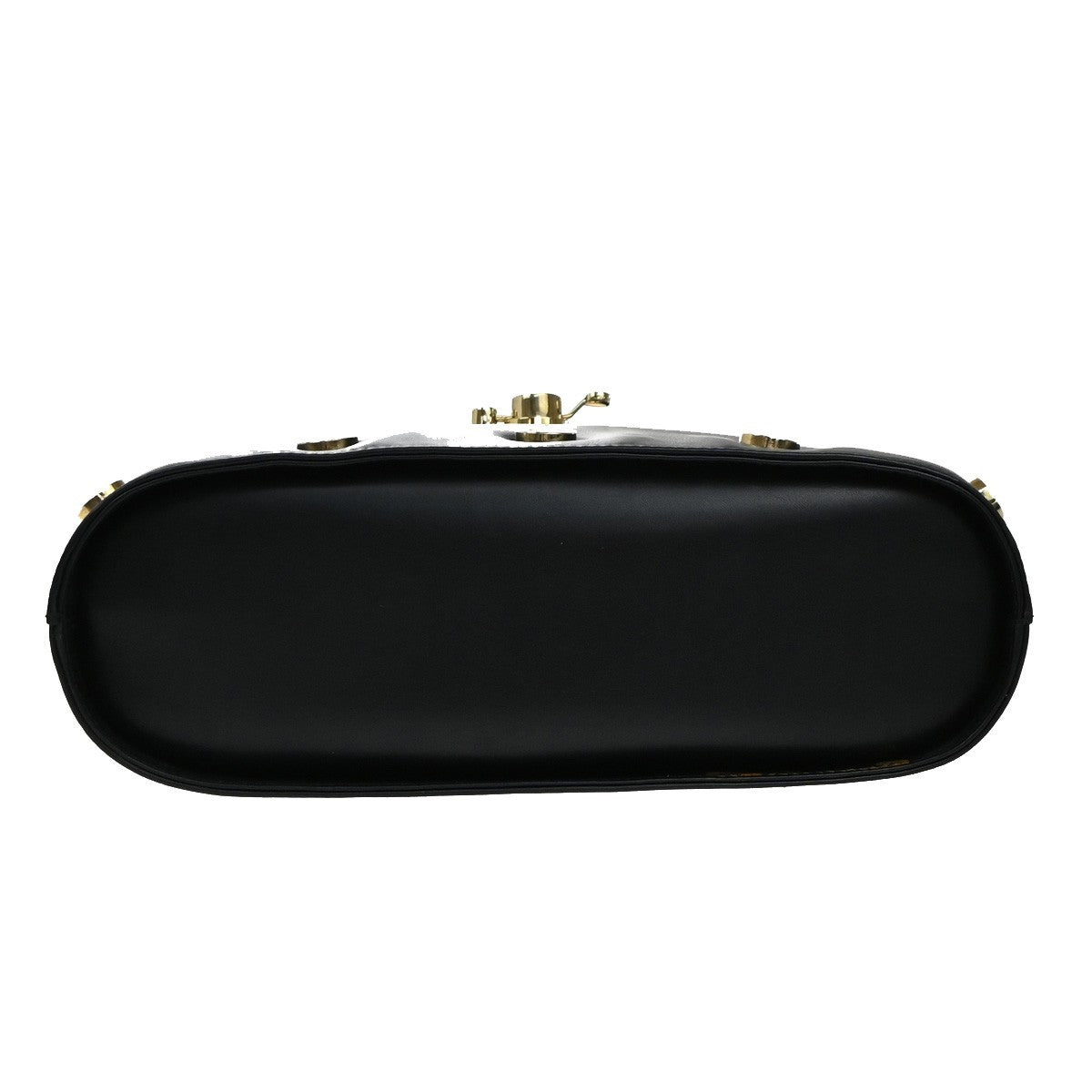 SALVATORE FERRAGAMO Logo Shoulder Bag Leather Black Italy 31RF878