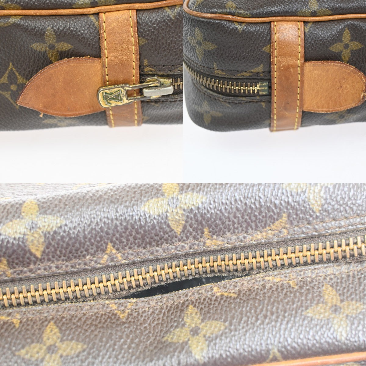 LOUIS VUITTON Compiegne 28 Clutch Hand Bag Monogram Leather Brown M51845 66YH873