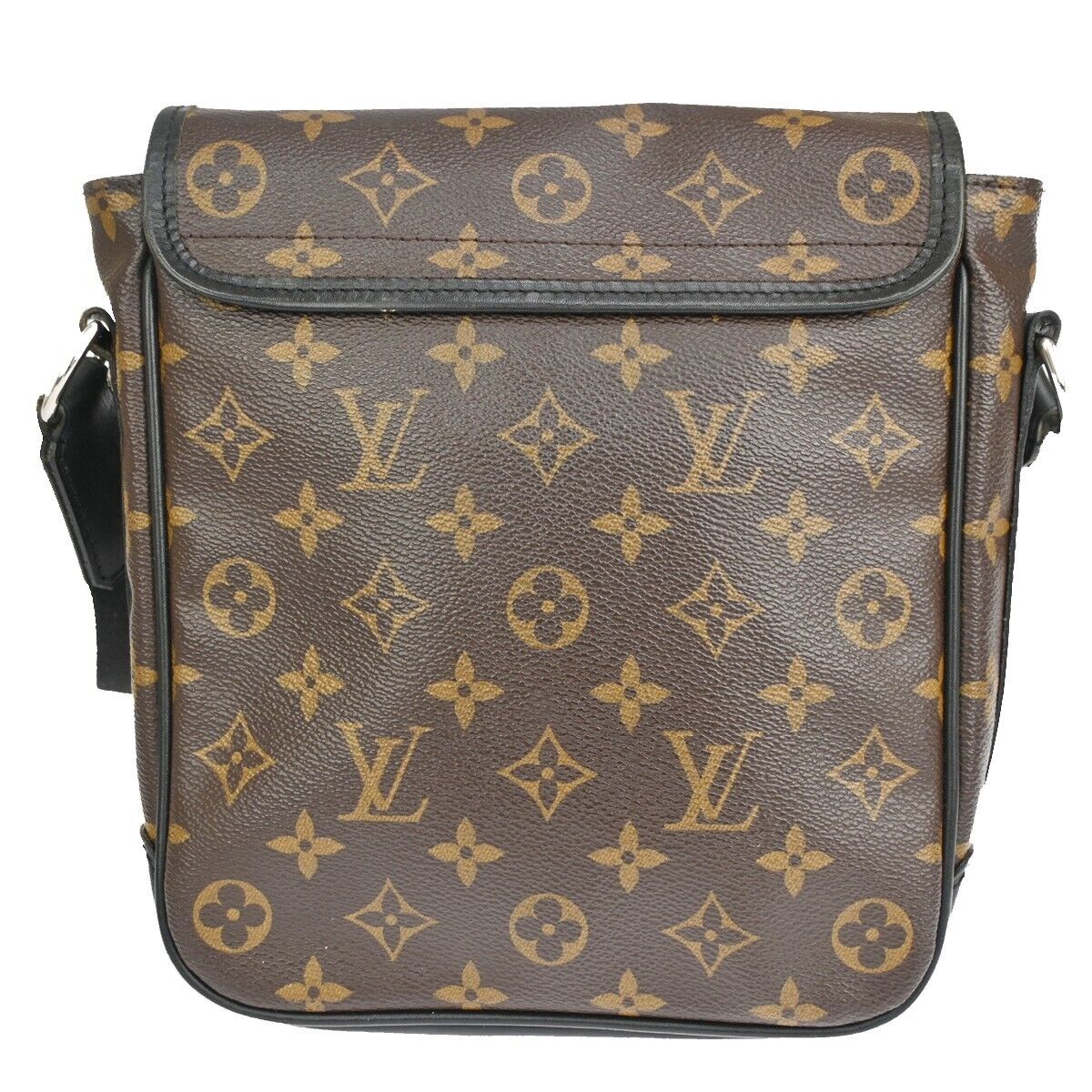 LOUIS VUITTON Bass PM Shoulder Bag Monogram Macassar Brown Black M56717 98YD576