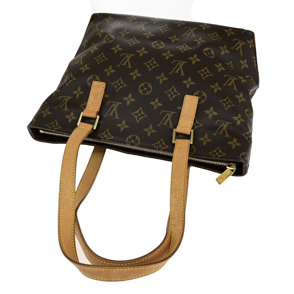 LOUIS VUITTON Cabas Piano Shoulder Bag Monogram Leather Brown M51148 77SJ595
