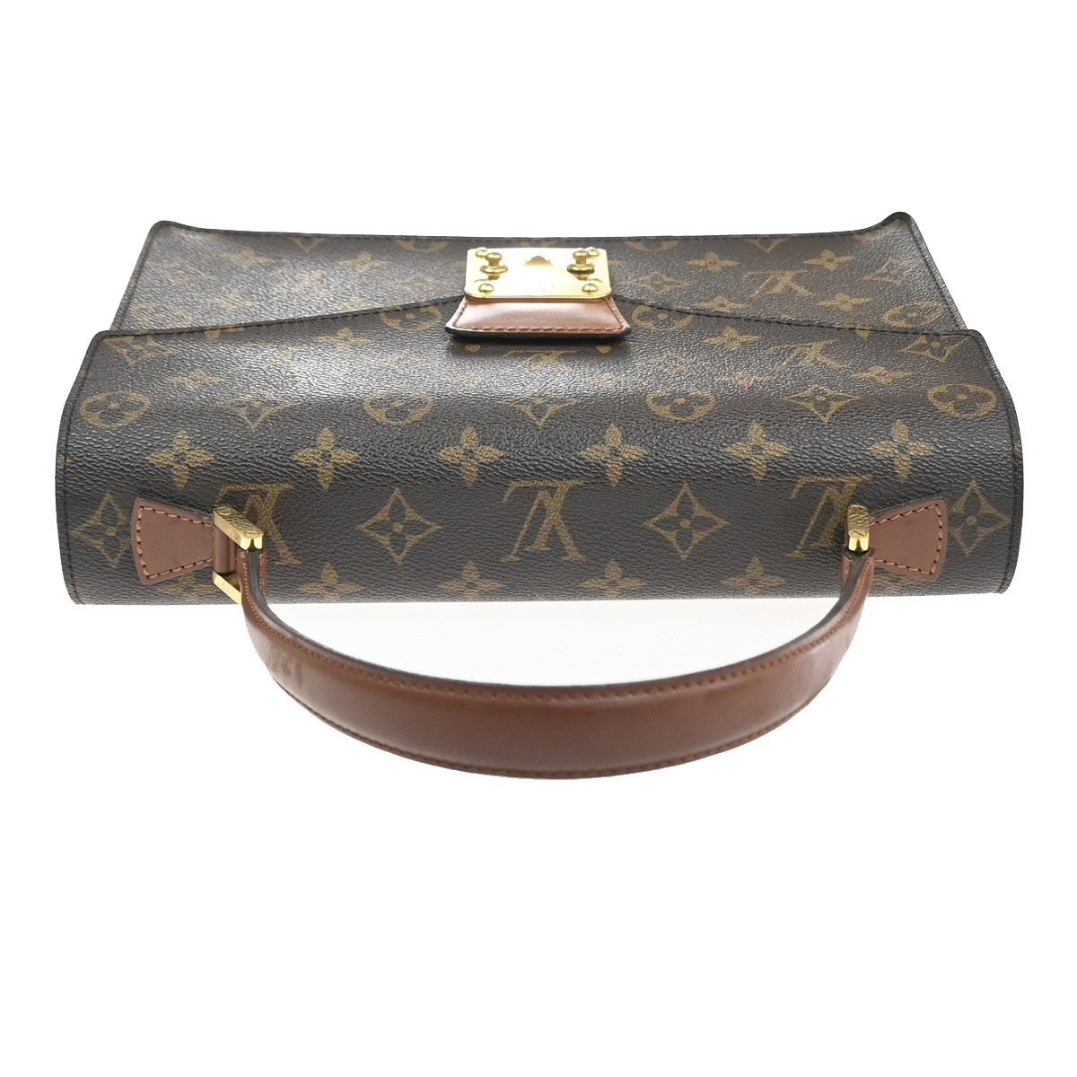 LOUIS VUITTON Concorde Hand Bag Monogram Leather Brown France M51190 88CA976