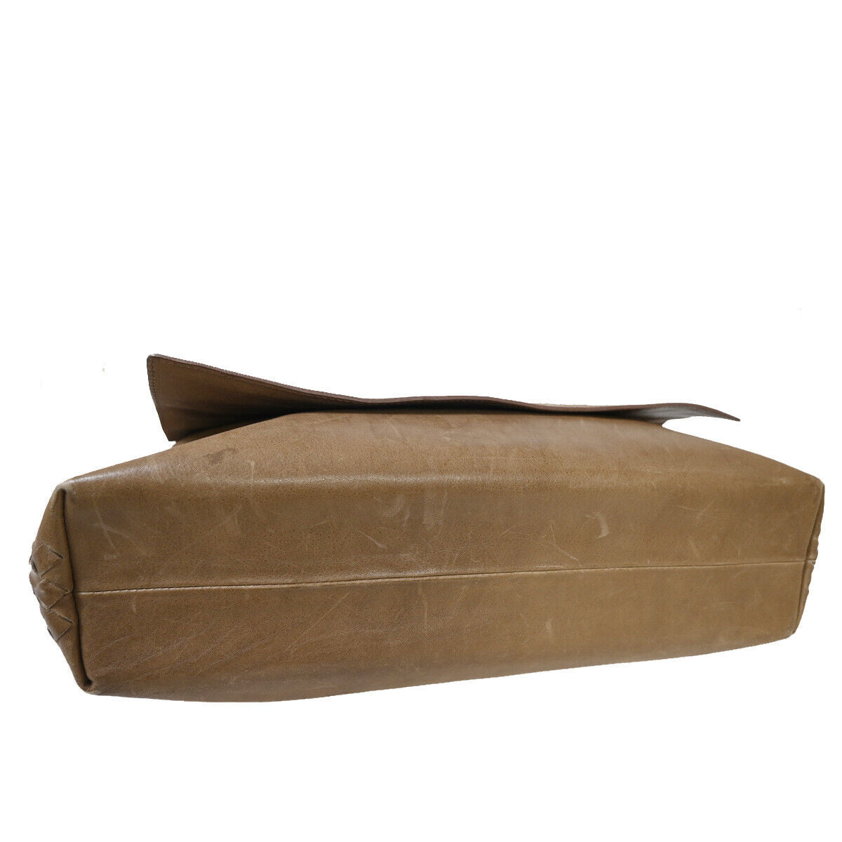 BOTTEGA VENETA Logo Intrecciato Shoulder Bag Leather Brown Italy 30YE318