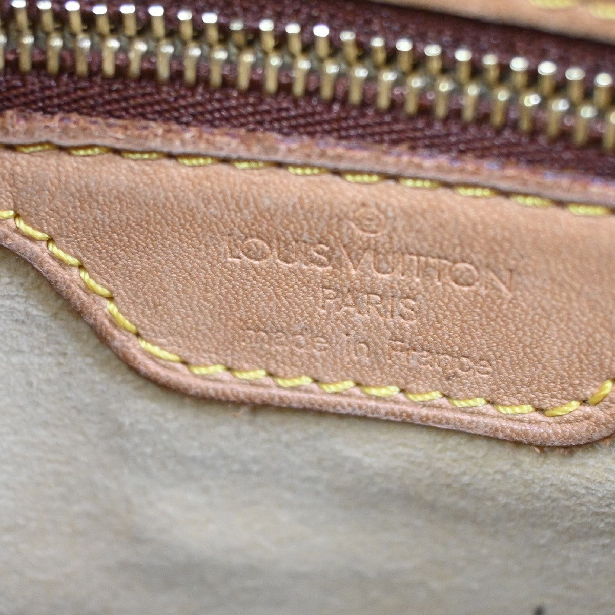 LOUIS VUITTON Logo Looping GM Shoulder Bag Monogram Leather Brown M51145 87KC187