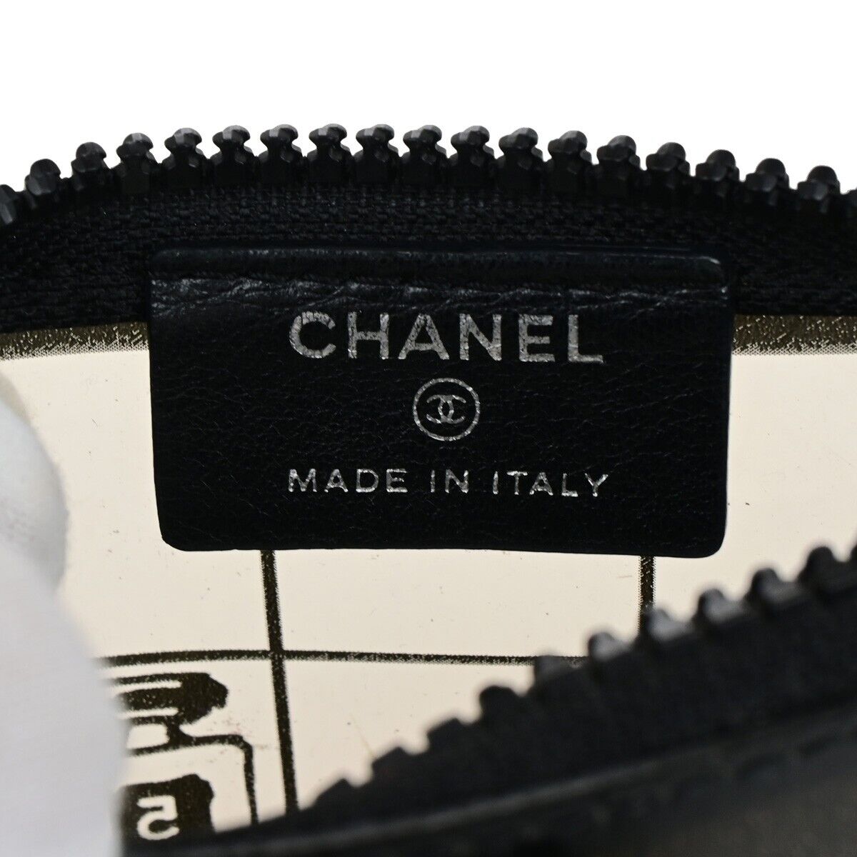 CHANEL CC Logo Coco Maison Window Mini Pouch Bag PVC Leather Black Italy 63FB253