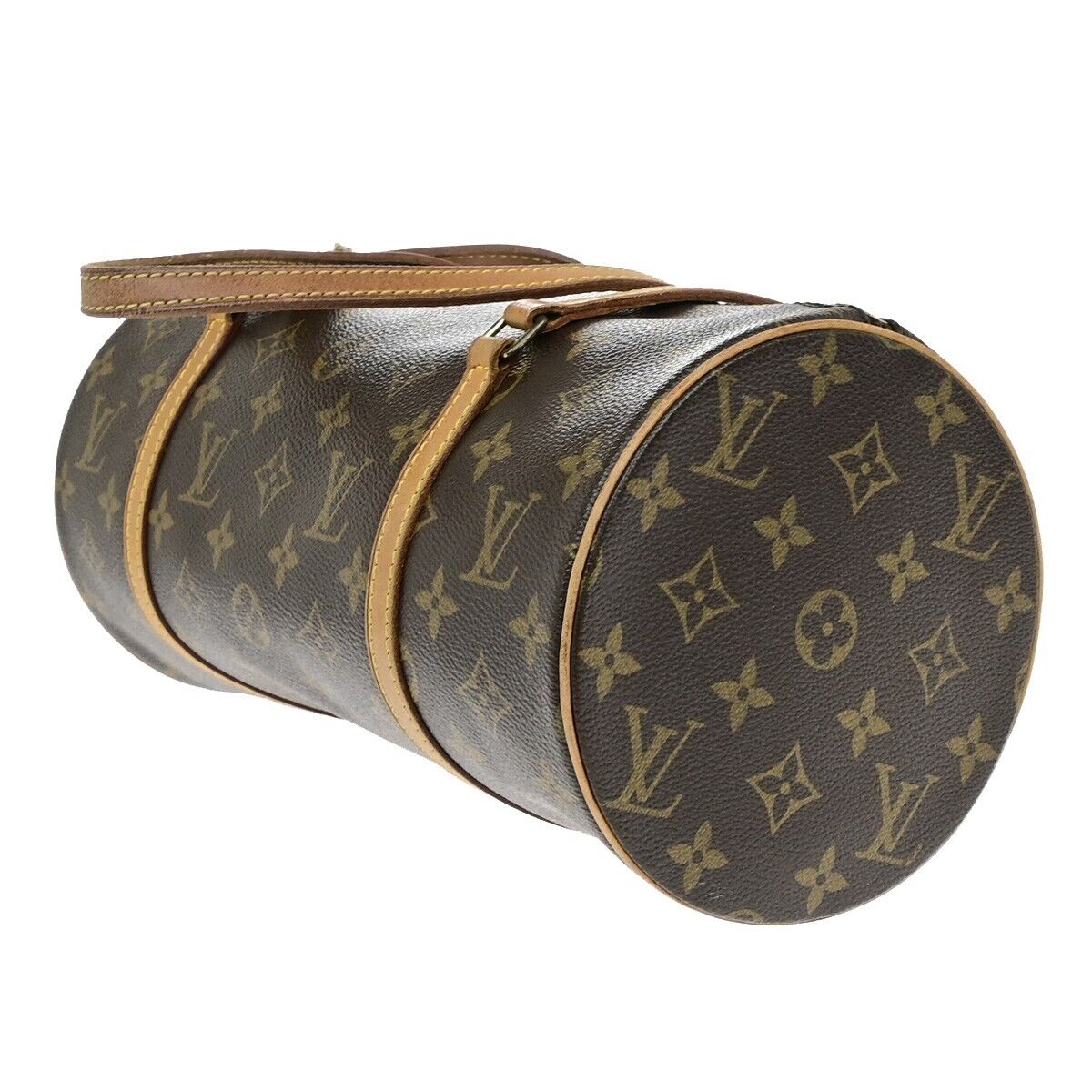 LOUIS VUITTON Logo PAPILLON 30 Hand Bag Monogram Leather Brown M51365 89ED867