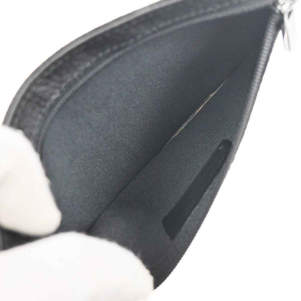LOEWE Logo Repeat Anagram Crossbody Shoulder Bag PVC Leather Black 32EG246
