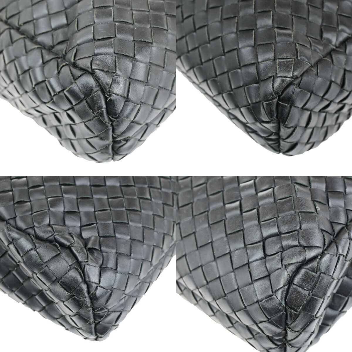 BOTTEGA VENETA Intrecciato Hand Bag Business Bag Leather Black Italy 83SH964