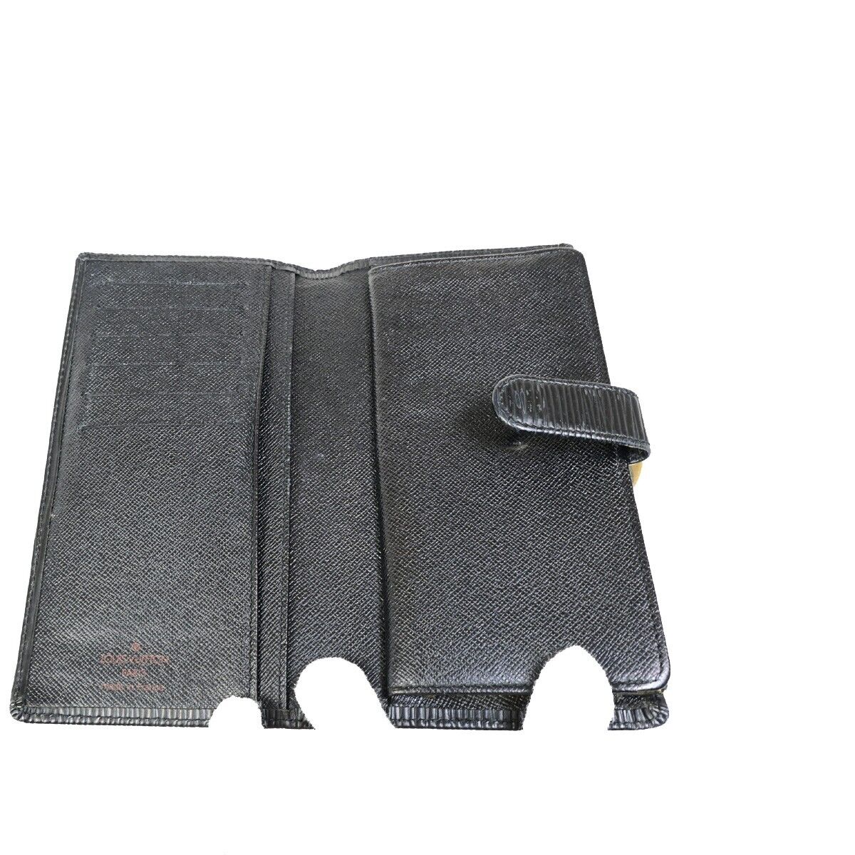 LOUIS VUITTON Portefeuille Viennois Long Wallet Epi Leather Black M63242 05FB089