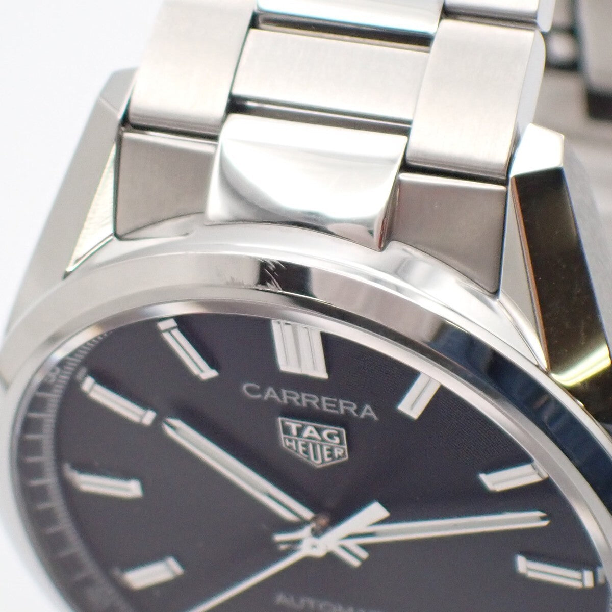 TAG HEUER Carrera Calibre 5 Dayte 39mm WBN2110 Watch Black Dial SS 310LC534