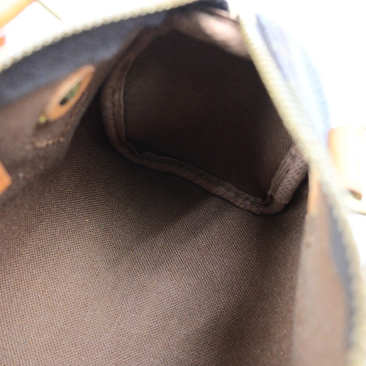 LOUIS VUITTON Mini Speedy Hand Bag Monogram Leather Brown France M41534 75ED575