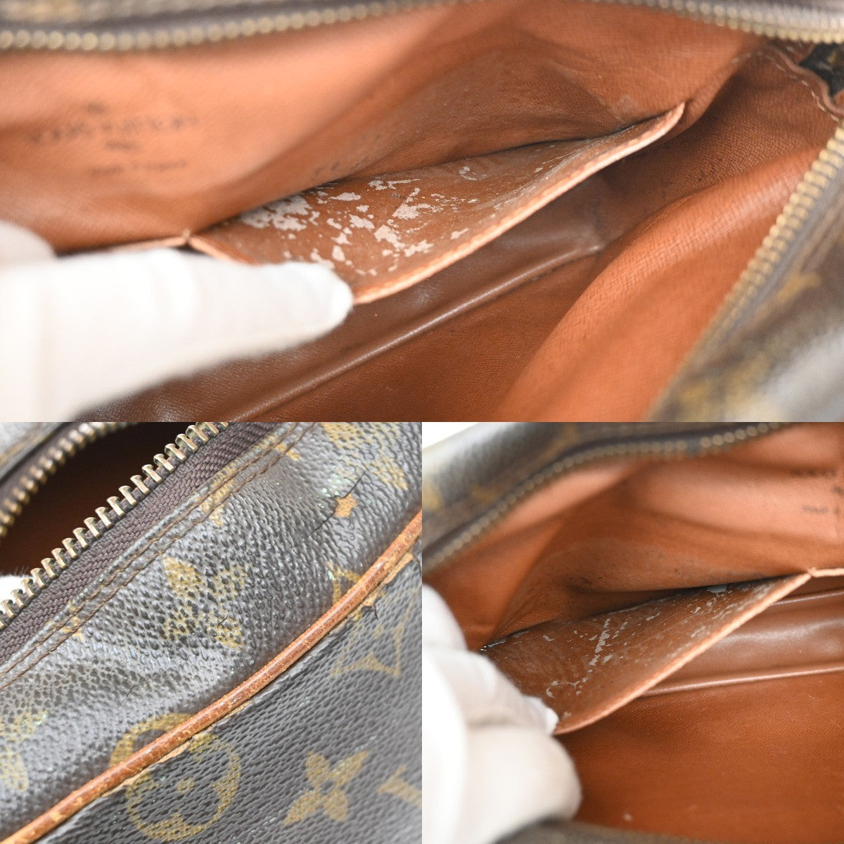 LOUIS VUITTON Compiegne 28 Clutch Hand Bag Monogram Leather Brown M51845 60KD201
