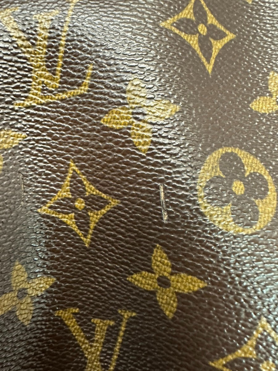 LOUIS VUITTON LV Logo Trouville Hand Bag Monogram Leather Brown M42228 30CA542