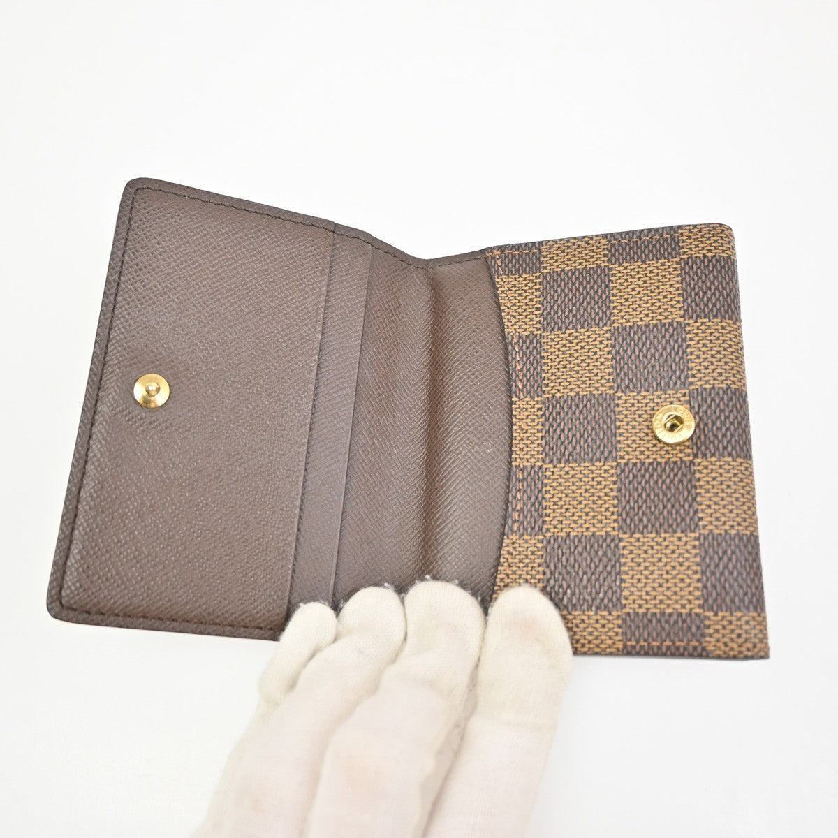 LOUIS VUITTON Ludlow Trifold Mini Wallet Damier Leather Brown N62925 38TA541