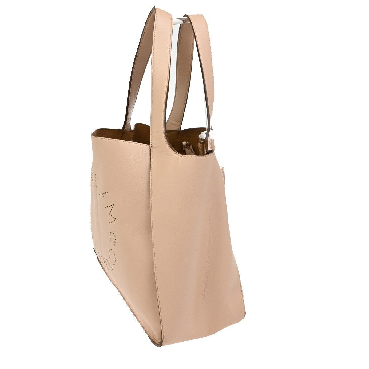 Stella McCartney Logo Shoulder Tote Bag Eco Alter Nappa Pinkbeige Italy 36FB691