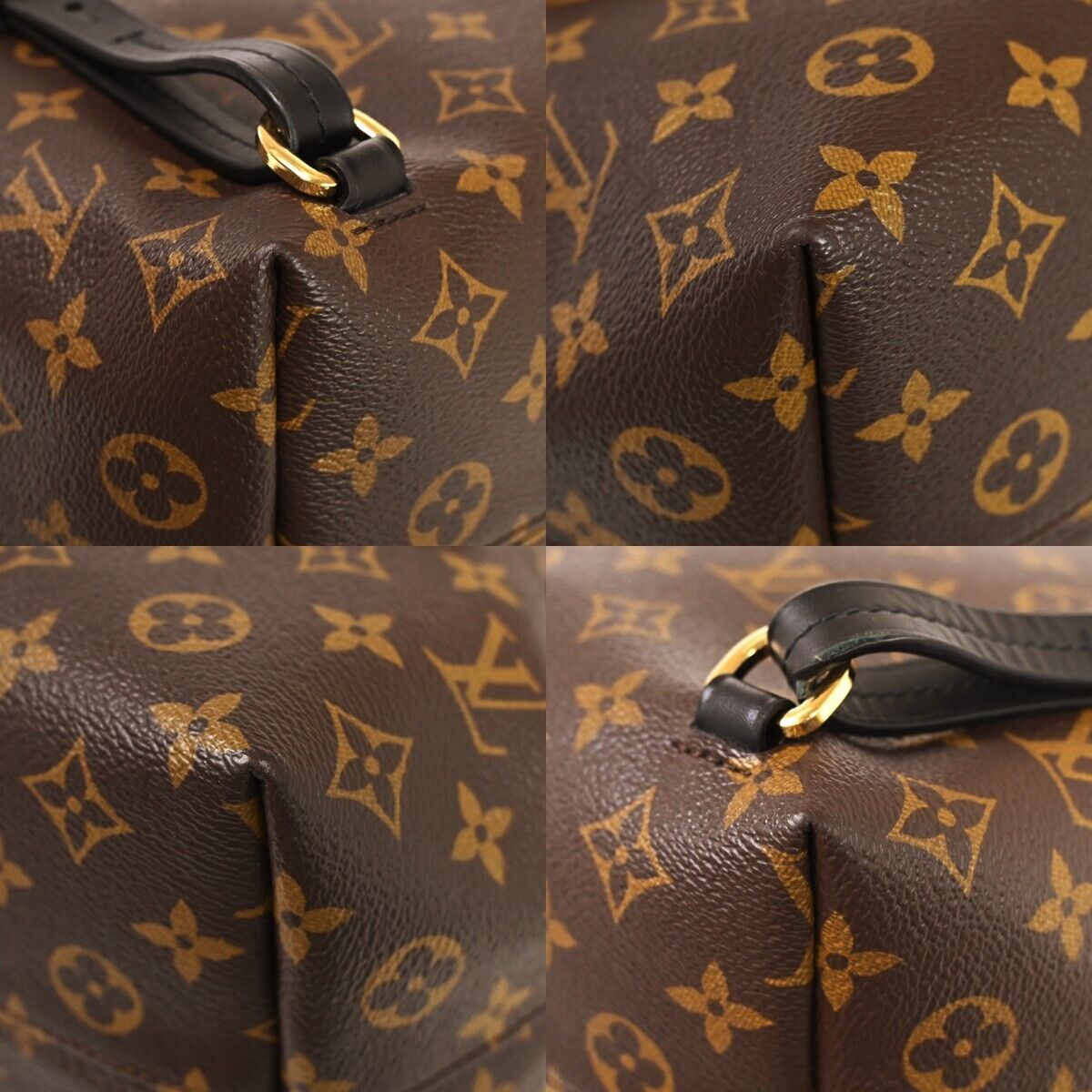 LOUIS VUITTON Montsouris PM Backpack Bag Monogram Leather Brown M45515 321RH692