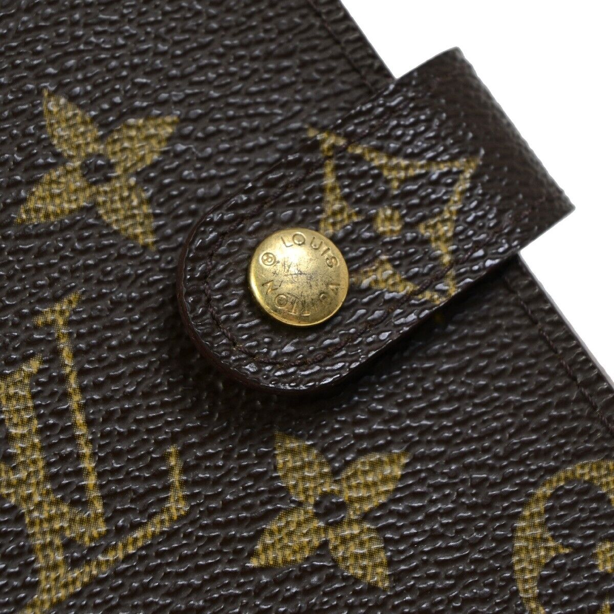 LOUIS VUITTON Agenda PM Day Planner Cover Monogram Leather Brown R20005 02EB351