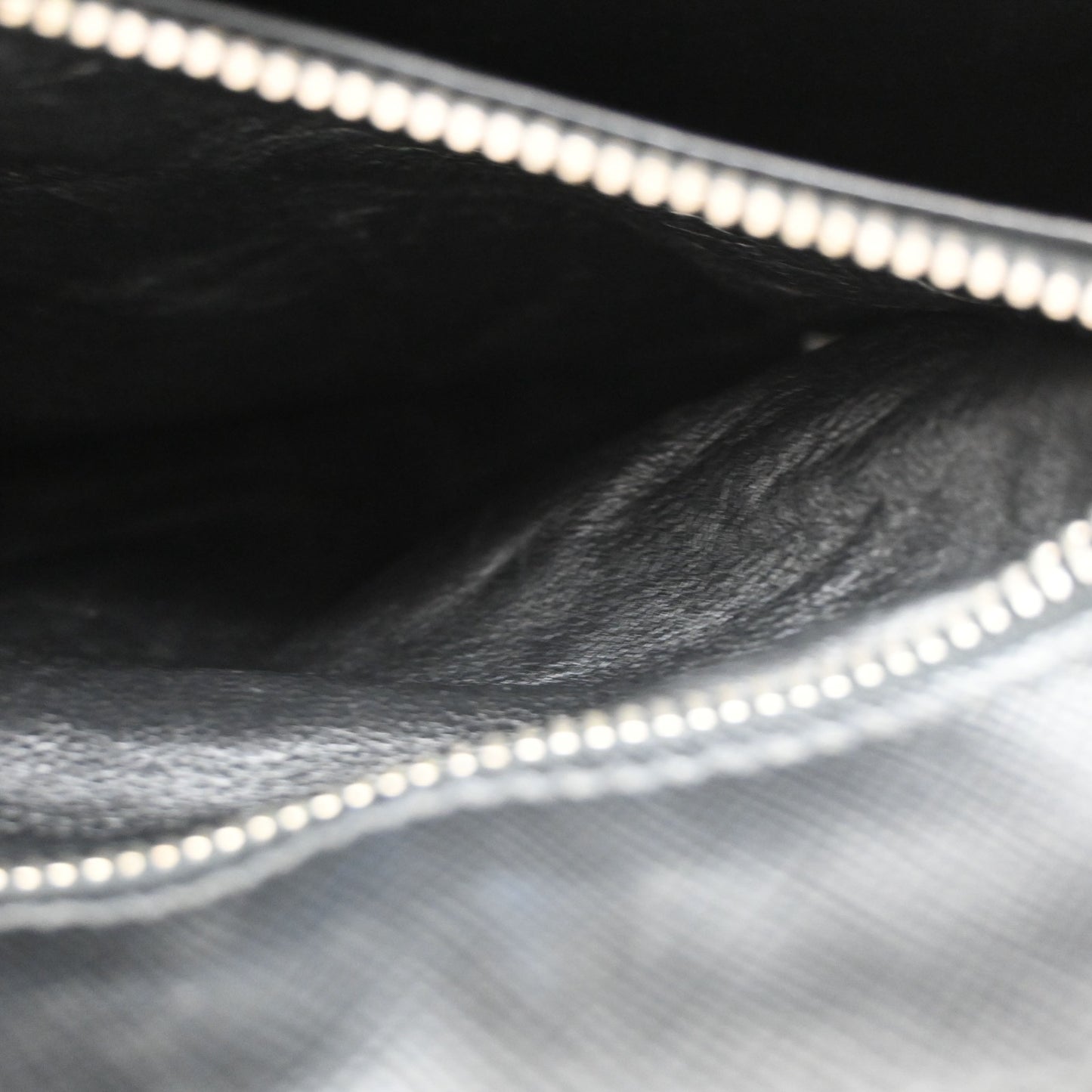PRADA Saffiano Diagonal Chain Shoulder Bag Nylon Leather Black SHW 10KD064
