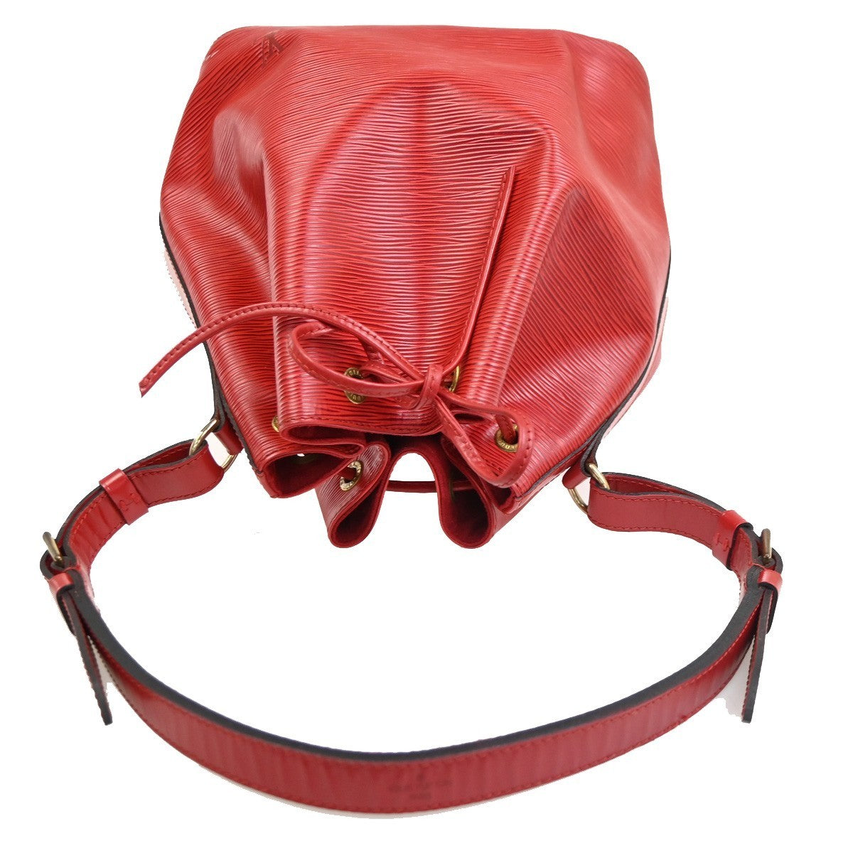 LOUIS VUITTON Petit Noe Drawstring Shoulder Bag Epi Leather Red M44107 70PA054