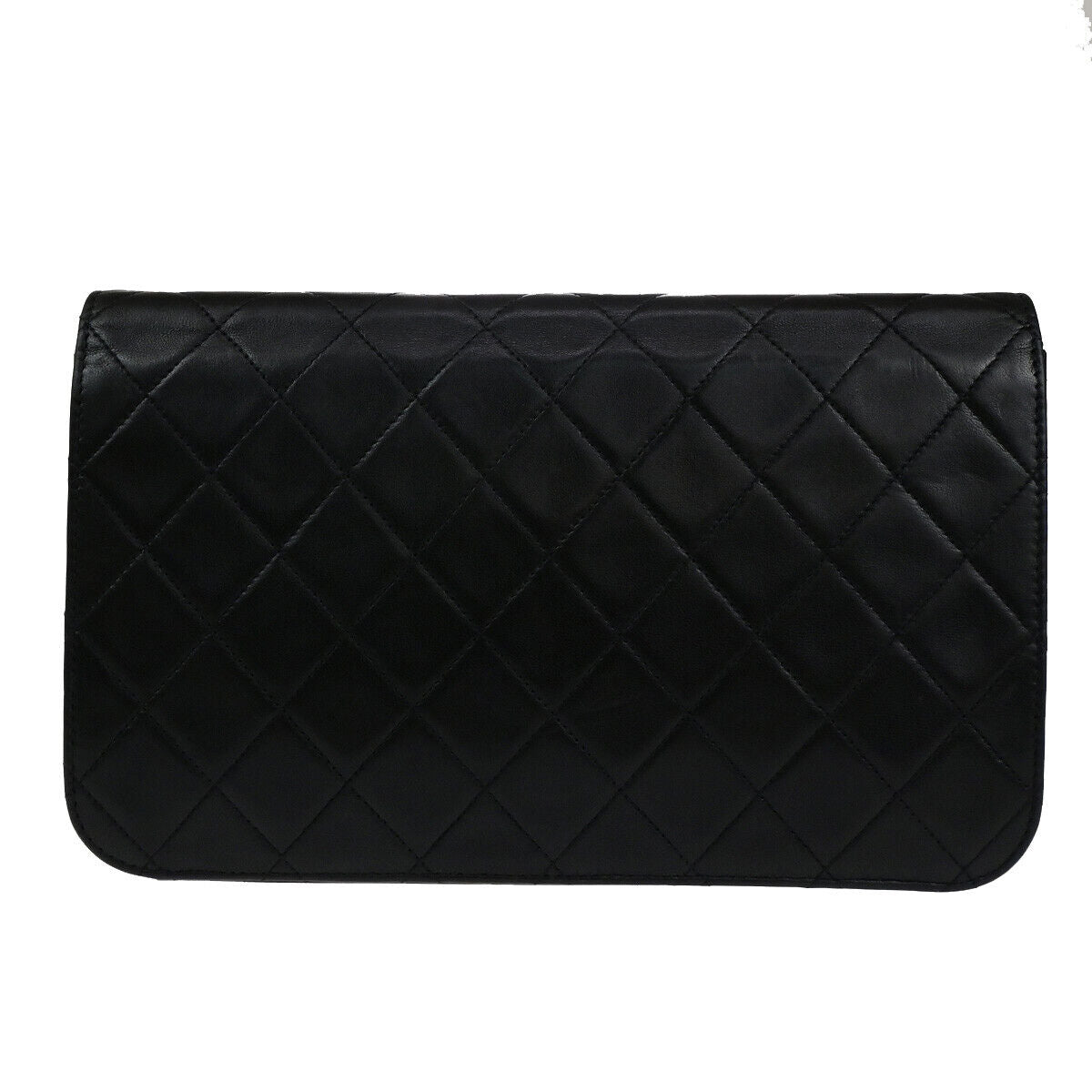 CHANEL CC Matelasse 23 Full Flap Chain Shoulder Bag Black GHW Vintage 645RK760