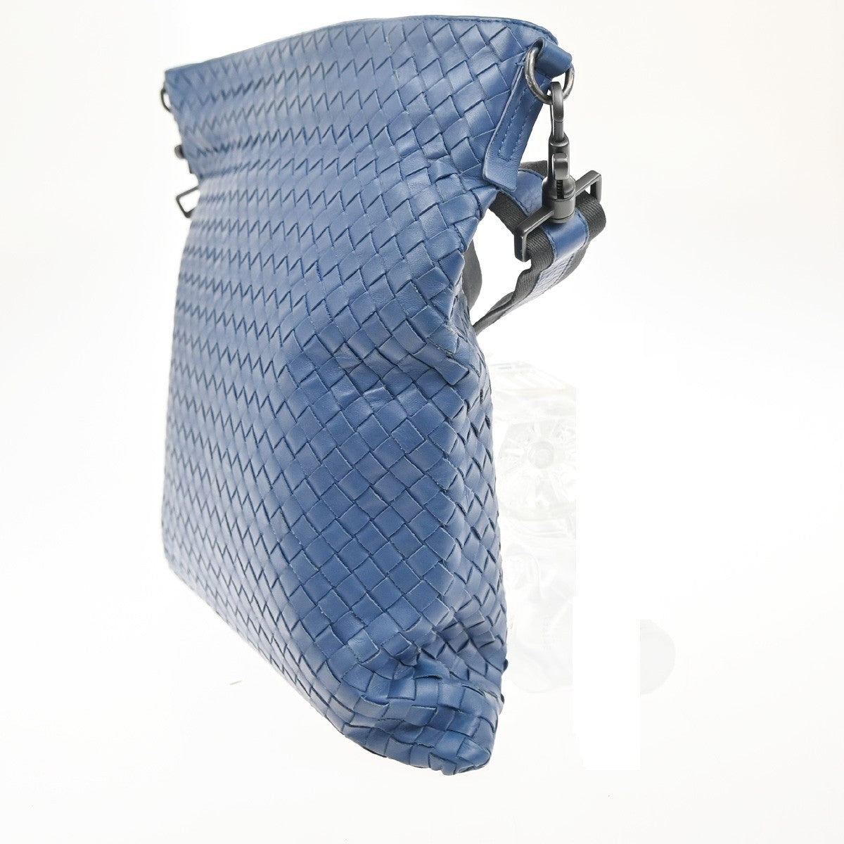 BOTTEGA VENETA Intrecciato Logo Shoulder Crossbody Bag Leather Blue 99MA221