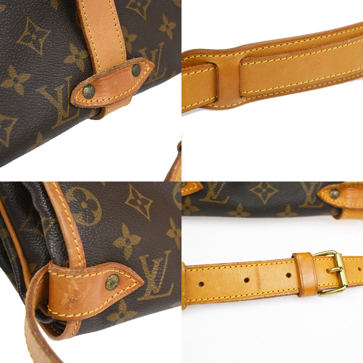 LOUIS VUITTON Saumur 35 Shoulder Bag Monogram Leather BN France M42254 74KC553