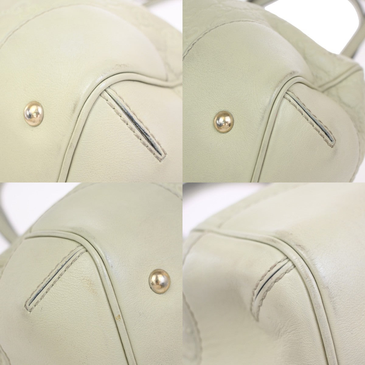 GUCCI GG Guccissima Mayfair Bow Shoulder Hand Bag Leather Italy White 62CA786