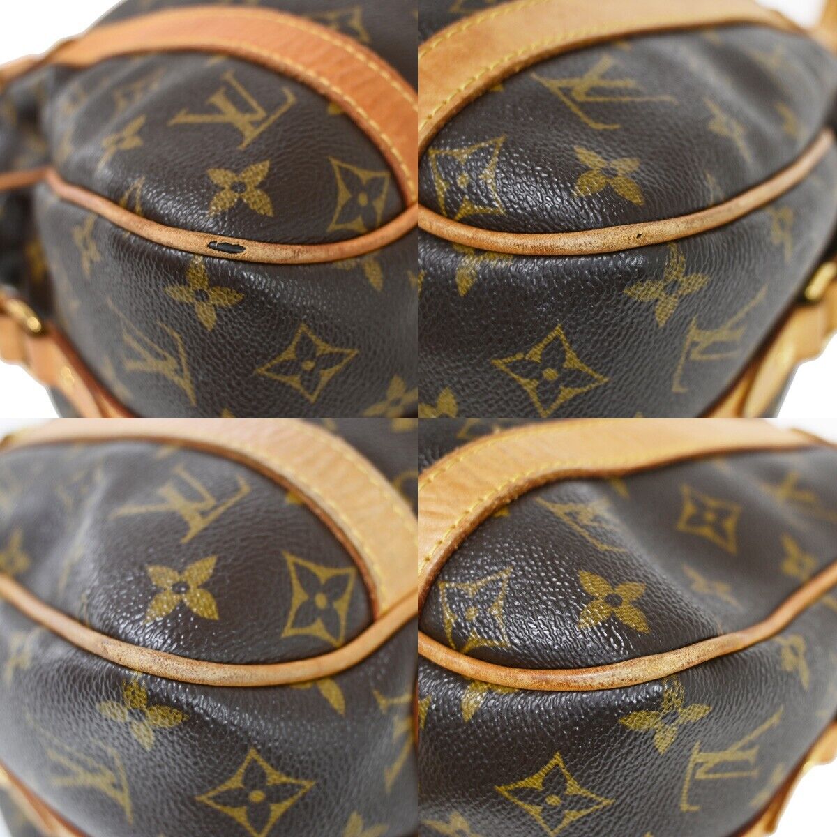 LOUIS VUITTON LV Stresa PM Shoulder Bag Monogram Leather Brown M51186 72SH676