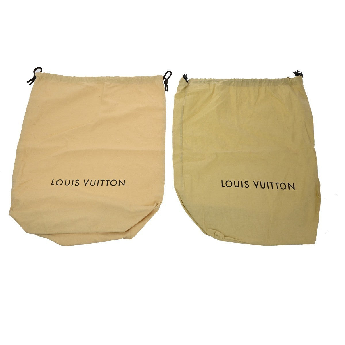 LOUIS VUITTON Logo 10 Set Dust Bag Drawstring Canvas Cotton Beige Brown 01KB886