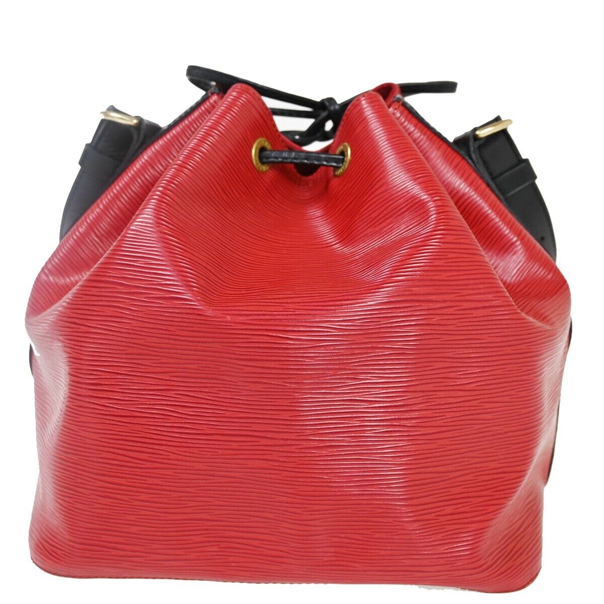 LOUIS VUITTON Bicolor Petit Noe Drawstring Shoulder Bag Epi RD BK M44172 34YD224