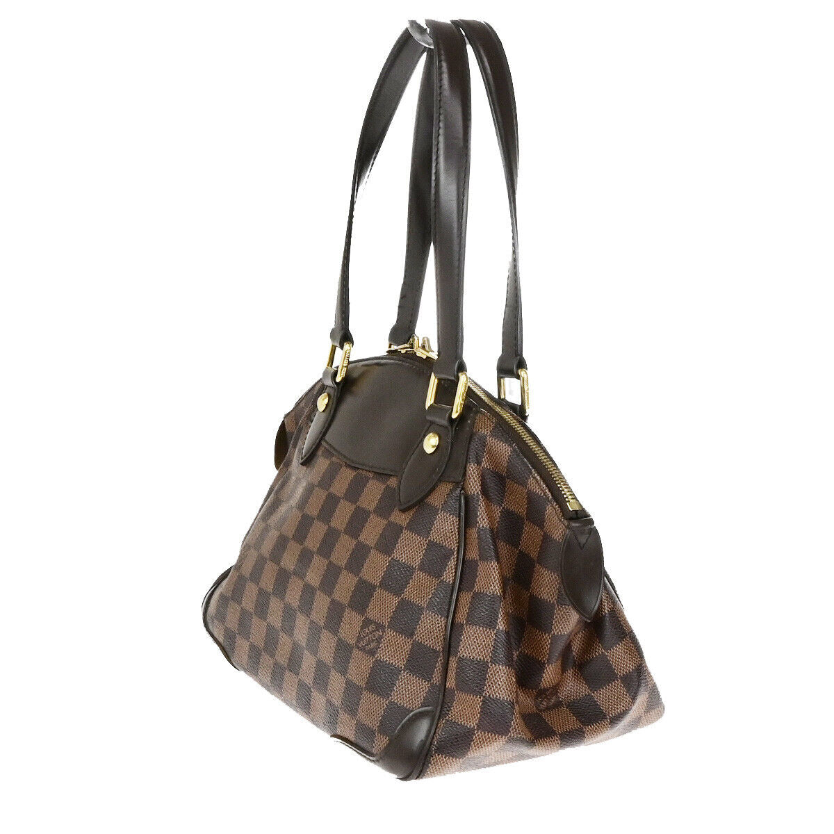 LOUIS VUITTON Verona PM Shoulder Bag Damie Ebene Leather Brown N41117 17YG695