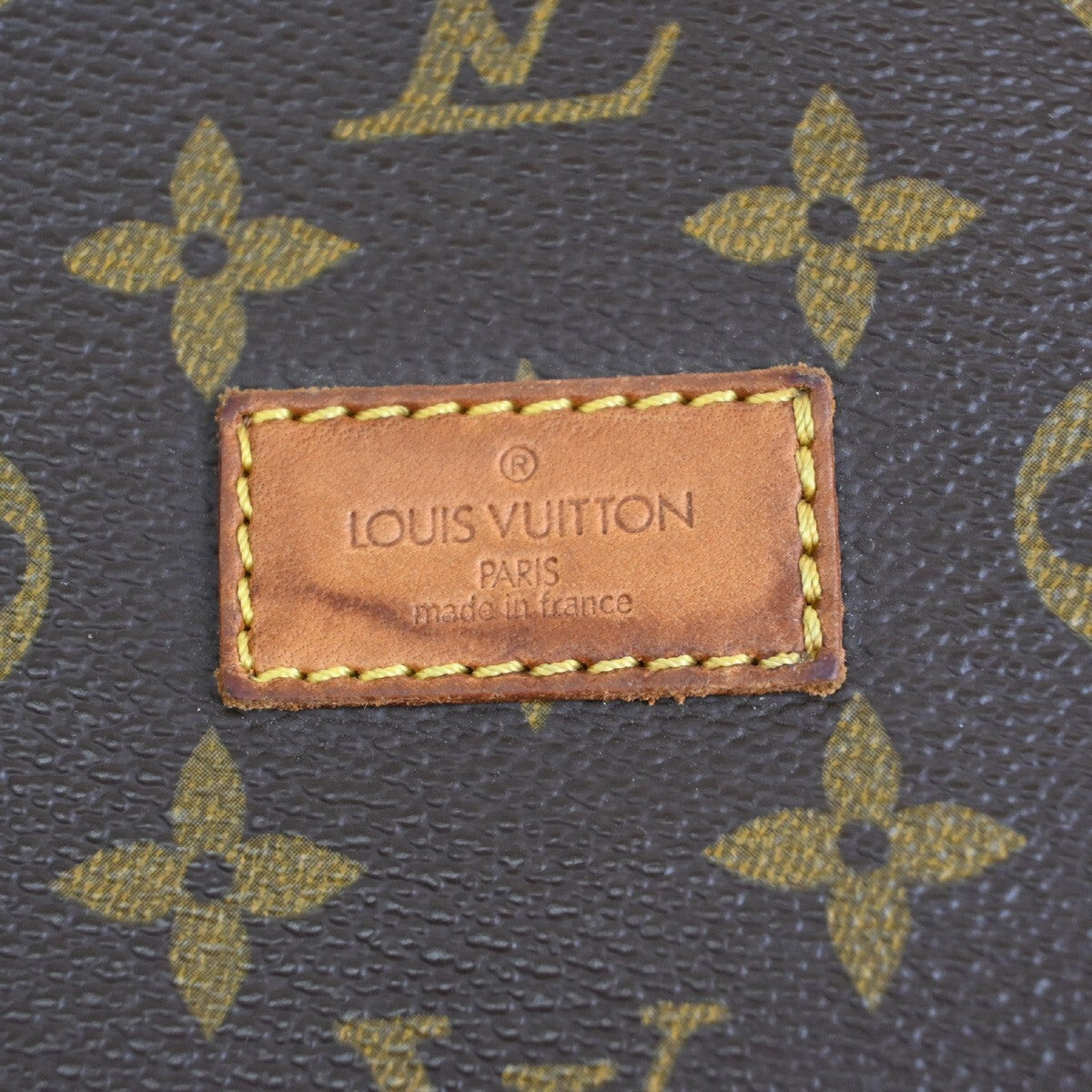 LOUIS VUITTON Logo Saumur 43 Shoulder Bag Monogram Leather Brown M42252 85FB601