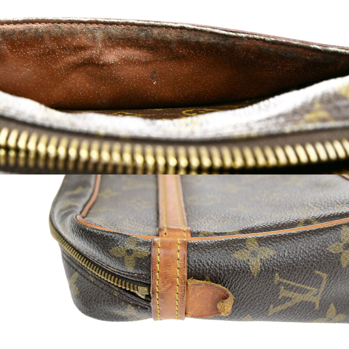 LOUIS VUITTON Compiegne 23 Clutch Hand Bag Monogram Leather Brown M51847 66YF186