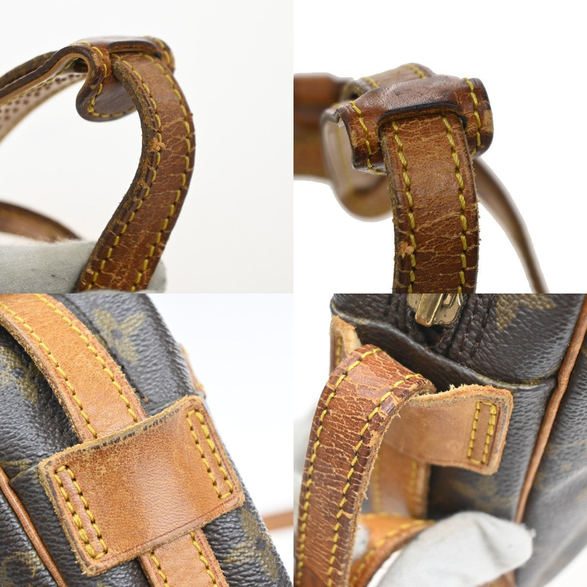 LOUIS VUITTON Jeune Fille MM Shoulder Bag Monogram Leather Brown M51226 67MA539