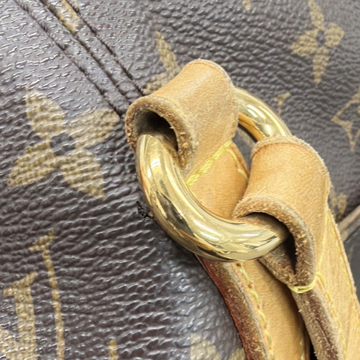 LOUIS VUITTON Logo Totally PM Shoulder Bag Monogram Leather Brown M56688 99YJ098