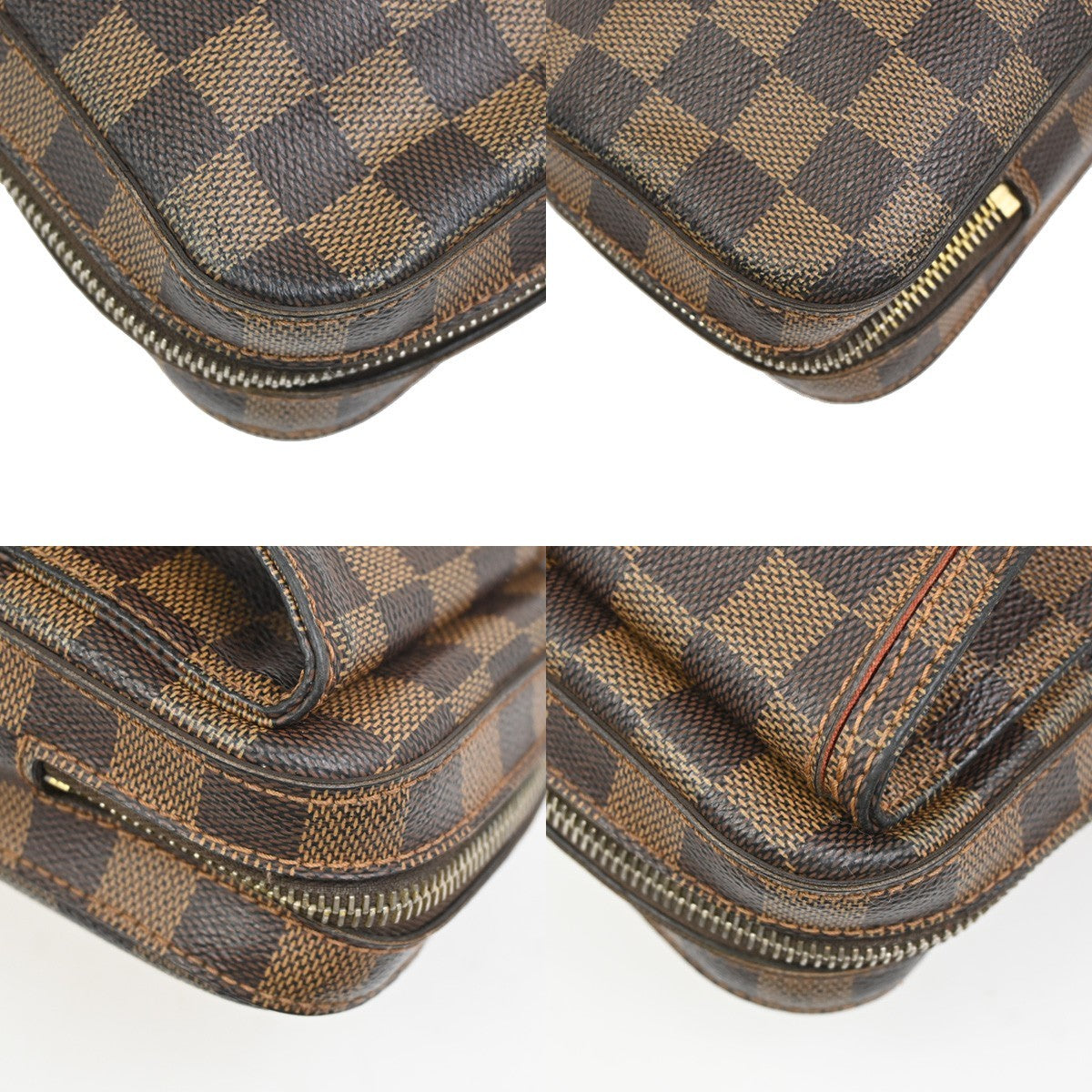 LOUIS VUITTON Geronimos Bum Body Bag Damier Leather Brown Spain N51994 71ZA286