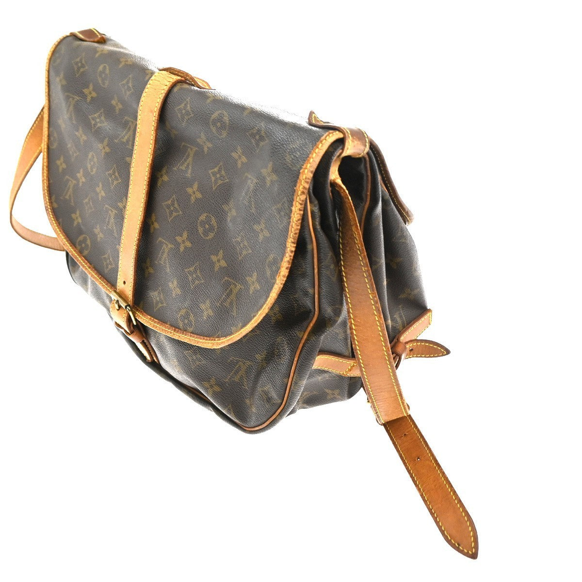LOUIS VUITTON Saumur 35 Shoulder Bag Monogram Leather BN France M42254 86TA549