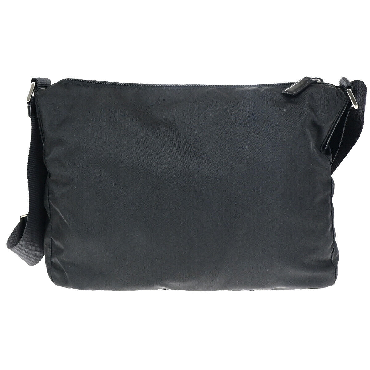 PRADA Logo Tessuto Crossbody Shoulder Bag Nylon Leather Black SHW Italy 91YG555
