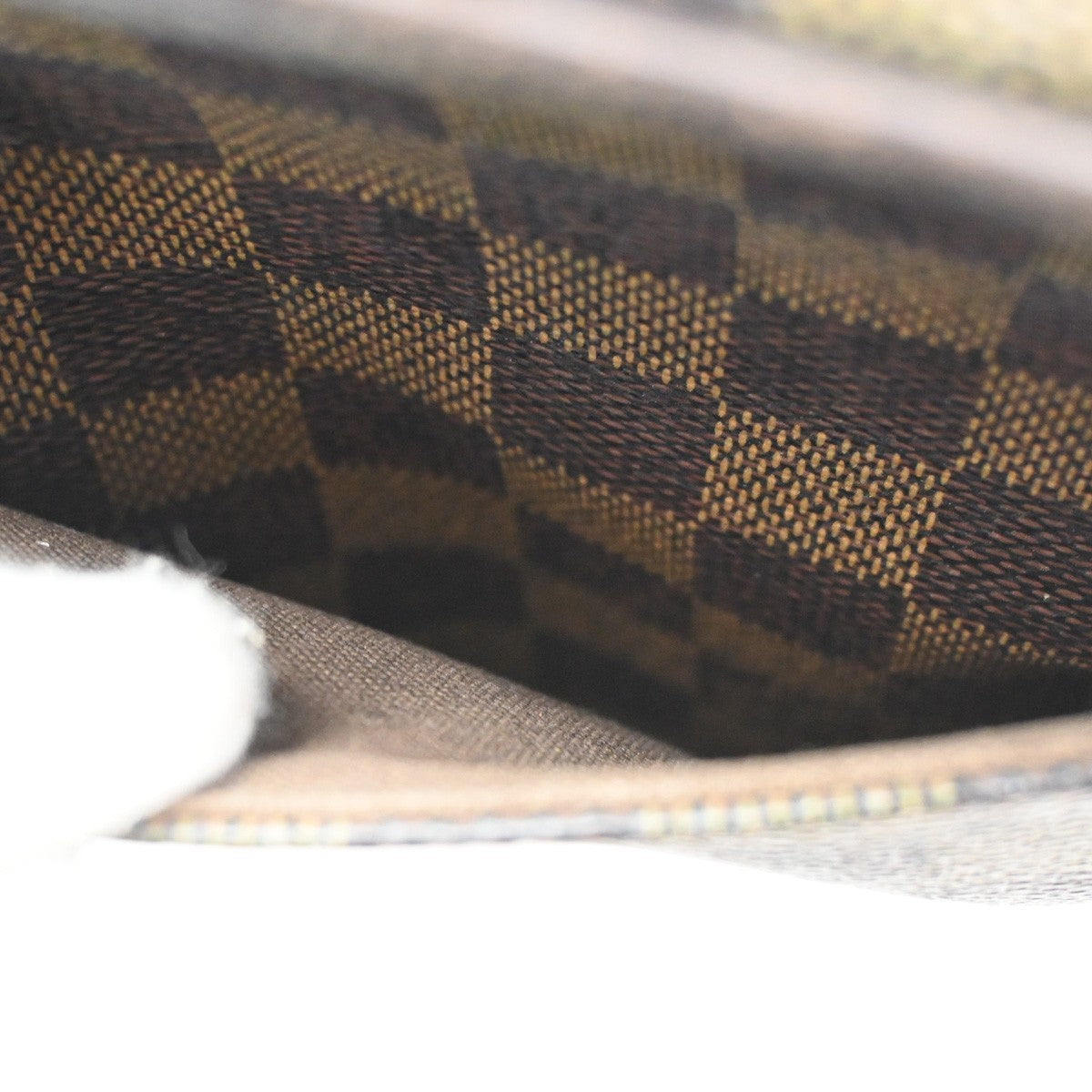 LOUIS VUITTON Olav PM Shoulder Bag Damier Ebene Leather Brown N41442 34CA223