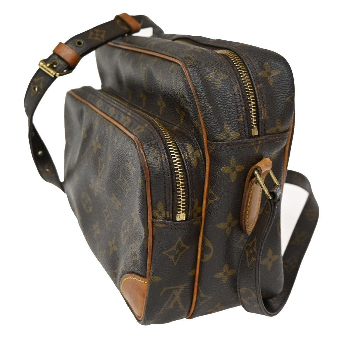 LOUIS VUITTON Nile Crossbody Shoulder Bag Monogram Leather Brown M45244 30CA617