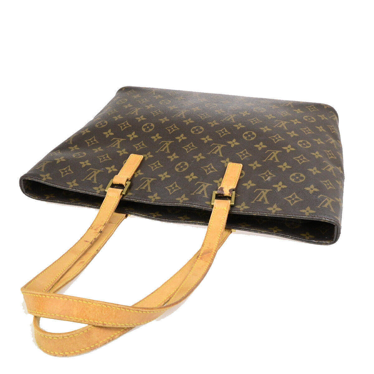 LOUIS VUITTON Logo Luco Shoulder Tote Bag Monogram Leather Brown M51155 62SJ549