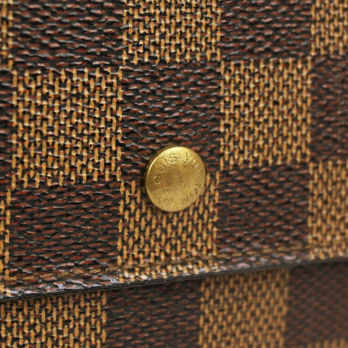 LOUIS VUITTON International Trifold Wallet Damier Leather Brown N61215 09GA185