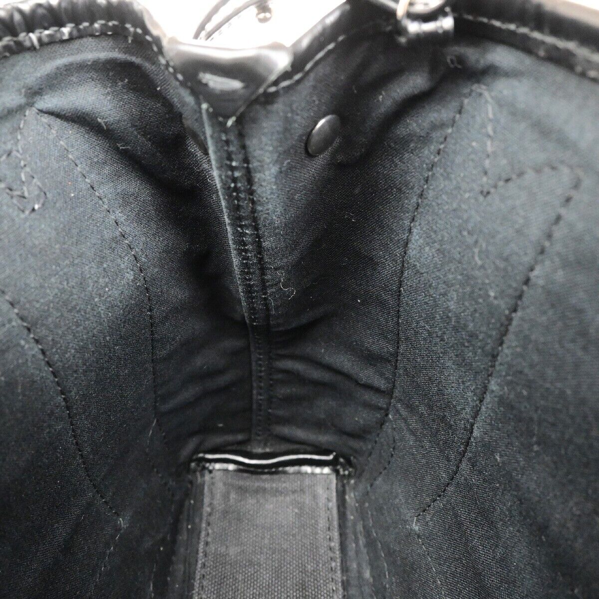 BALENCIAGA Navy Cabas XS 2Way Shoulder Hand Bag Canvas Leather Black 85ED814